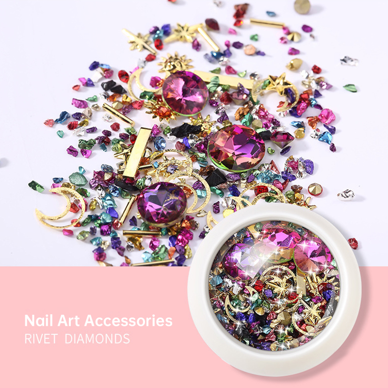 Resin Art Case - Resin Stones Jewelry Metal Rivet Diamond