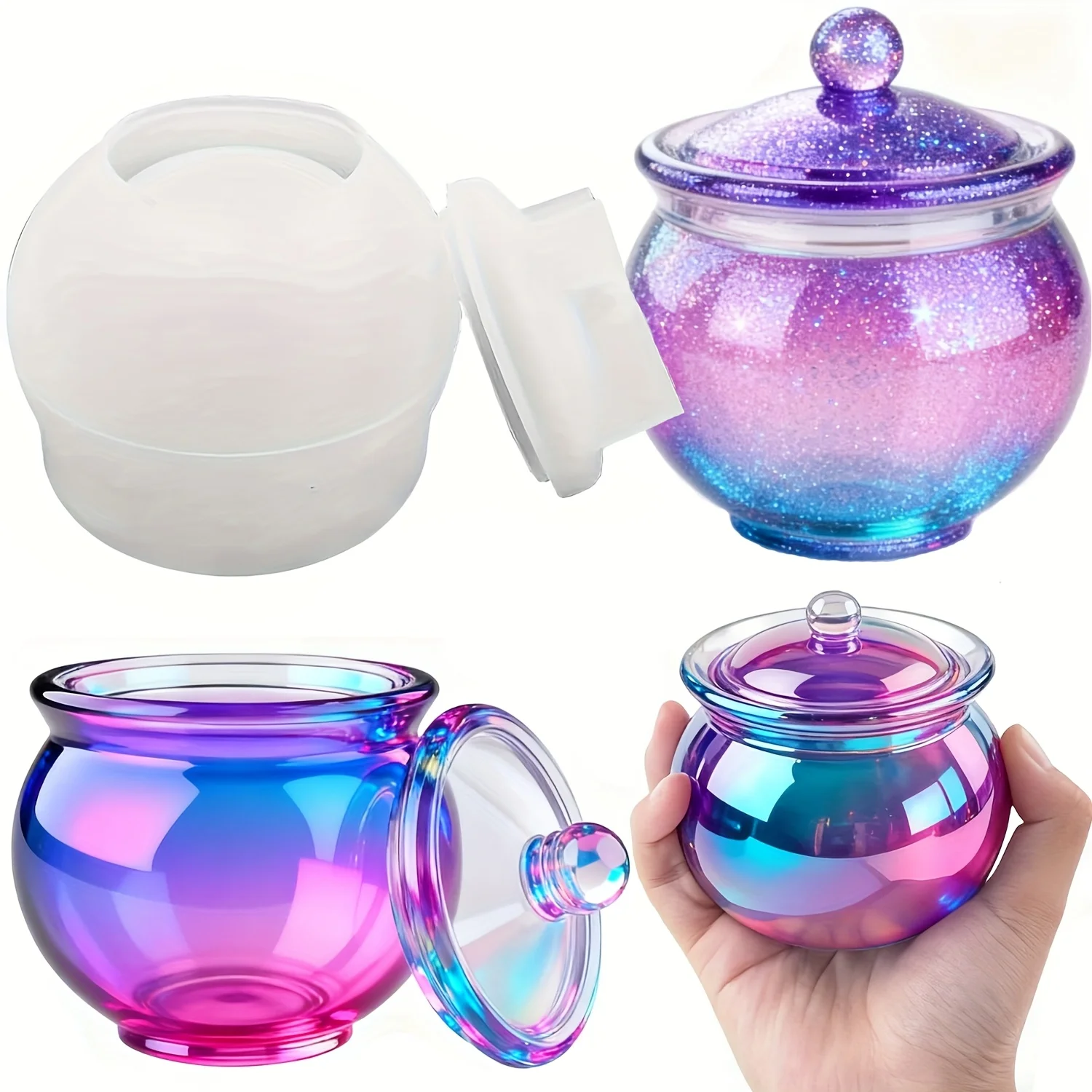 Resin Art Case - 1 set of round resin can