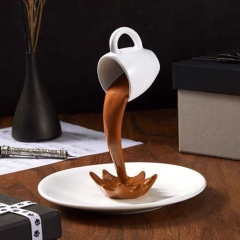 3D Coffee Cup Art Sculpture Of - Resin Art Pouring recension och pris