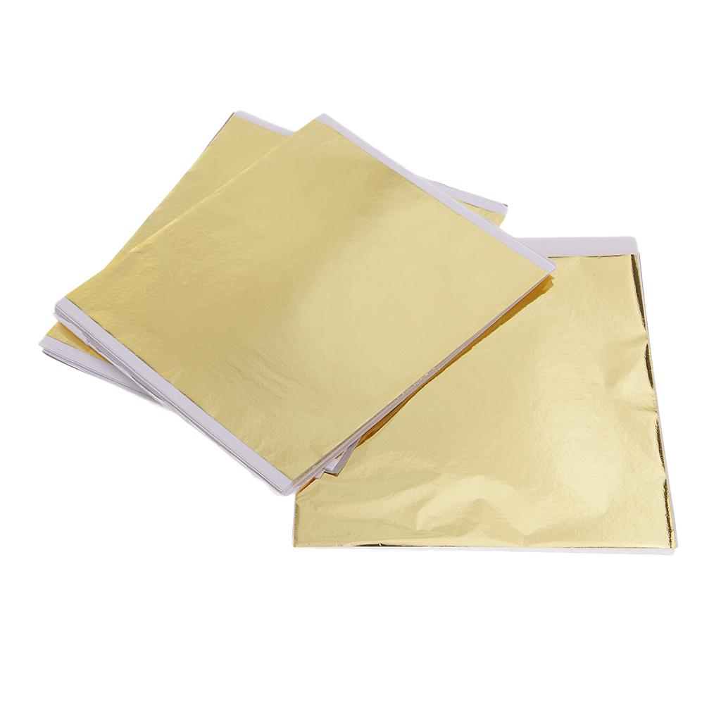 100x 14cm Gold Leaf Sheets Gil - Gold Leaf Foil recension och pris