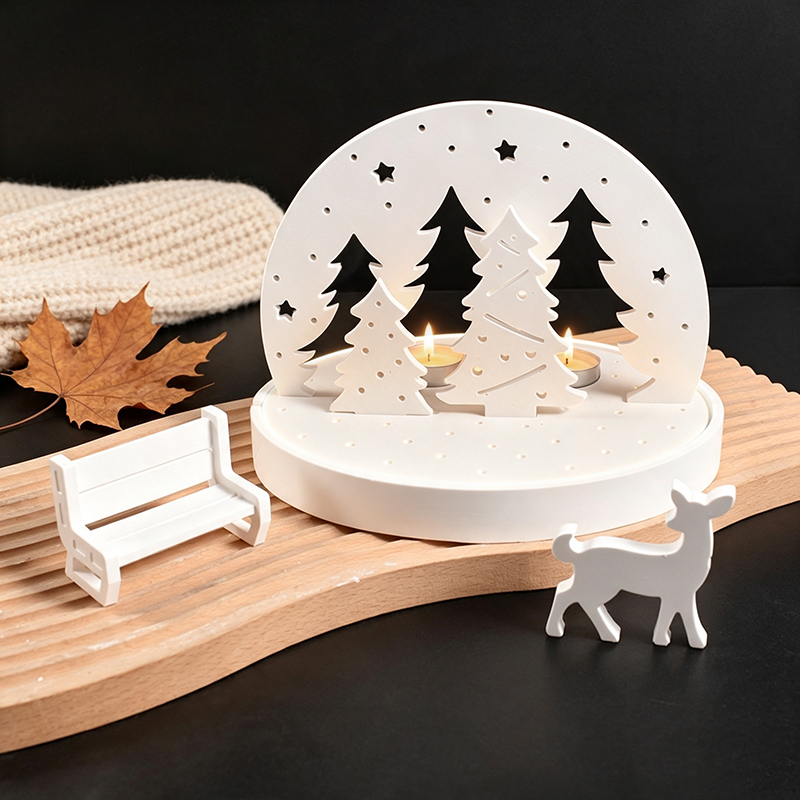 Christmas Elk Tealight Candle  - Resin Art Lamp recension och pris
