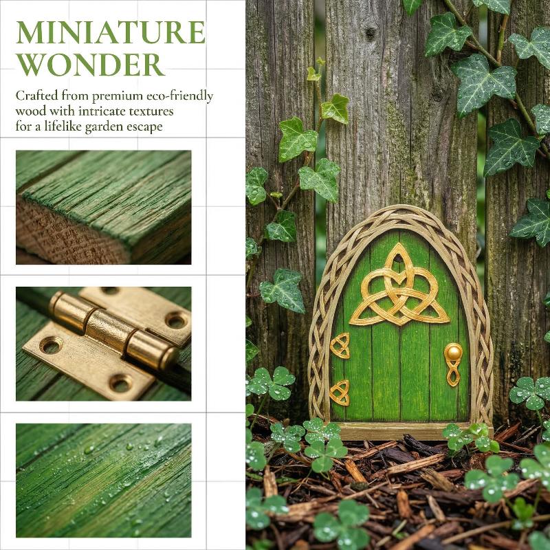 Elf Fairy Door Miniature Garde - Resin Art With Wood recension och pris