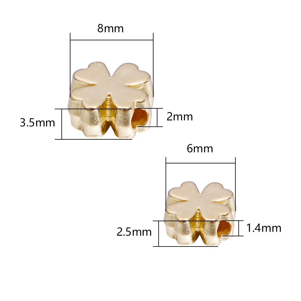 100-200Pcs Four Leaf Clover CC - Gold Leaf Foil recension och pris