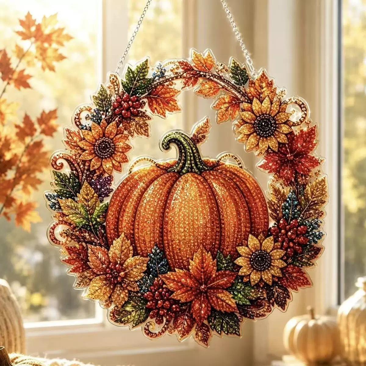 Halloween Pumpkins Diamond Art - Resin Art With Flowers recension och pris