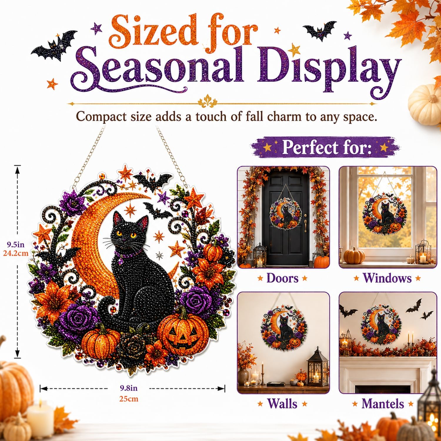 Halloween Pumpkins Diamond Art - Resin Art With Flowers recension och pris