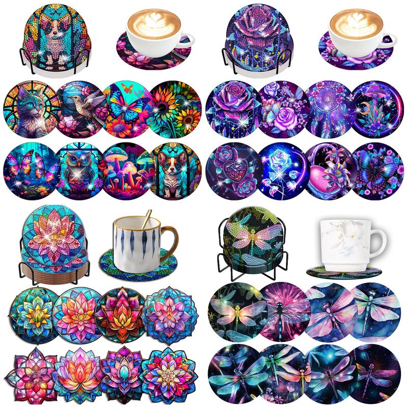 8pcs/Set DIY Diamond Painting  - Resin Art With Wood recension och pris