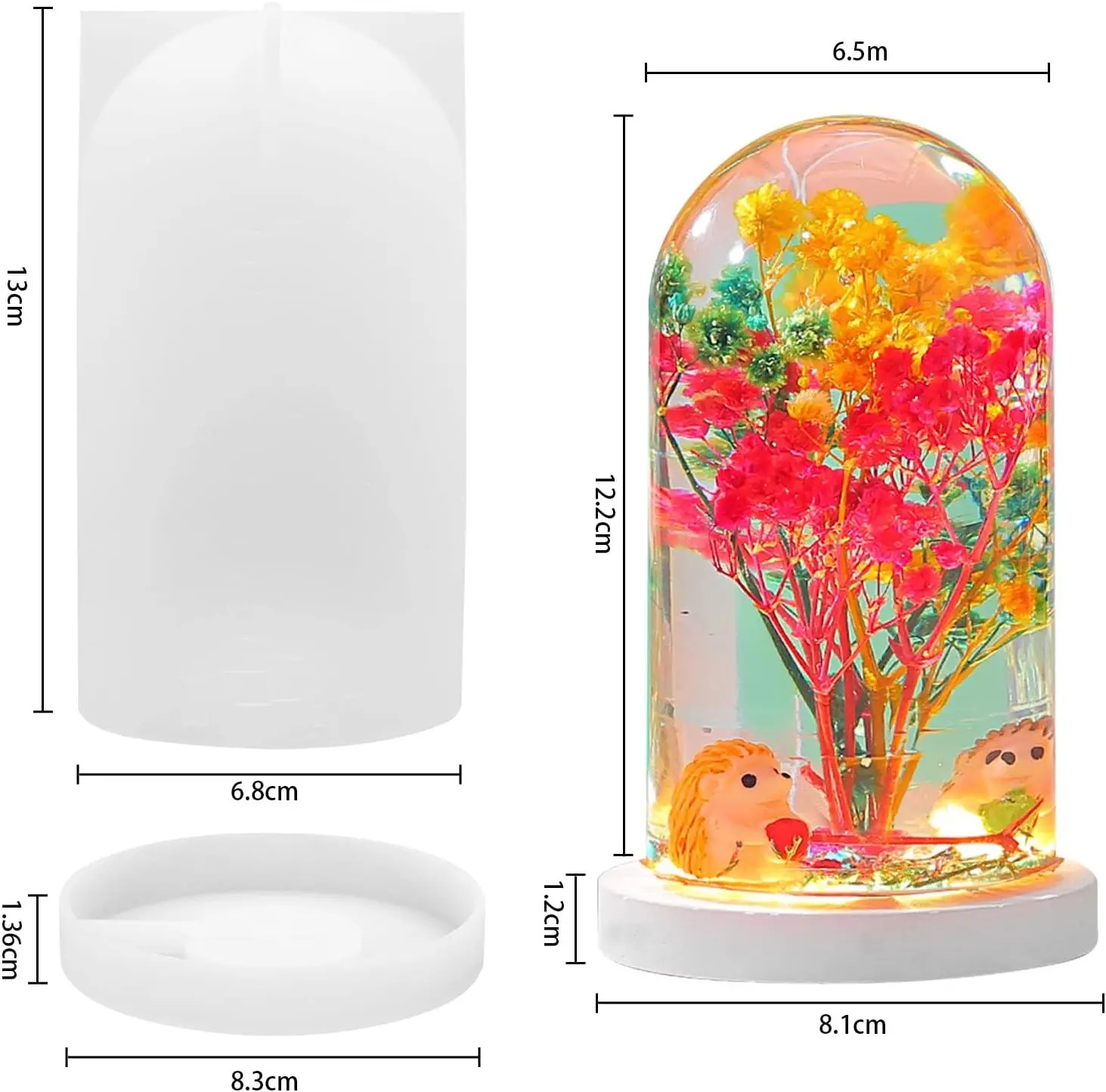 DIY Crystal Epoxy Resin Mold L - Resin Art Lamp recension och pris