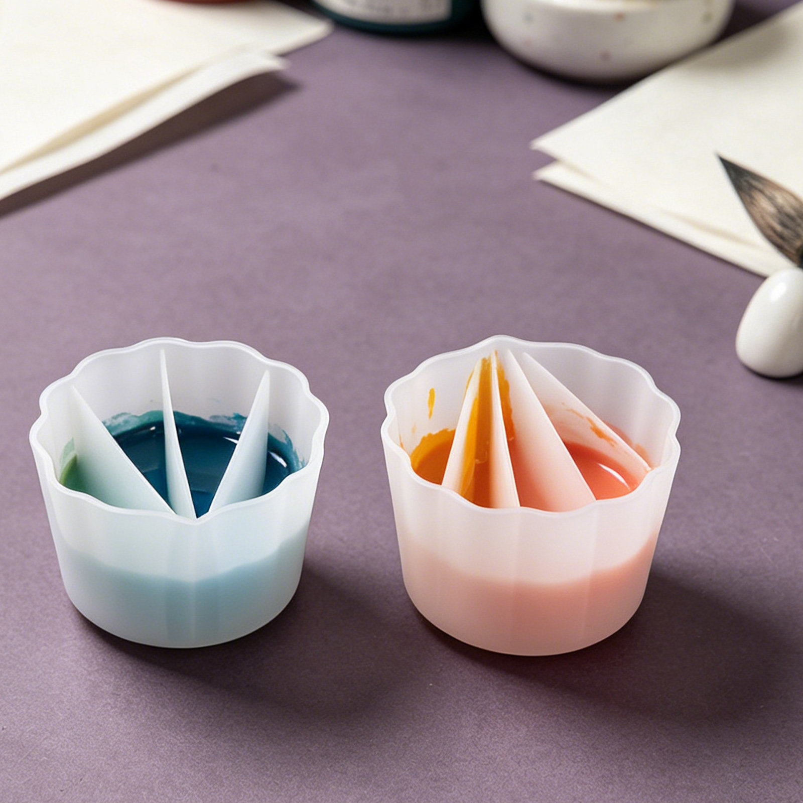 4Pcs Ergonomic Silicone Split  - Resin Art Pouring recension och pris