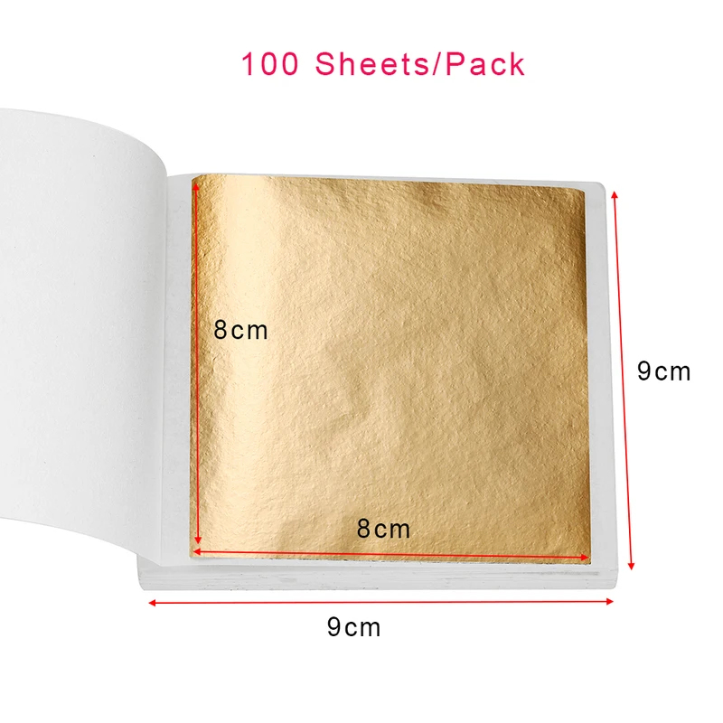 100-200sheets Imitation Gold F - Gold Leaf Foil recension och pris