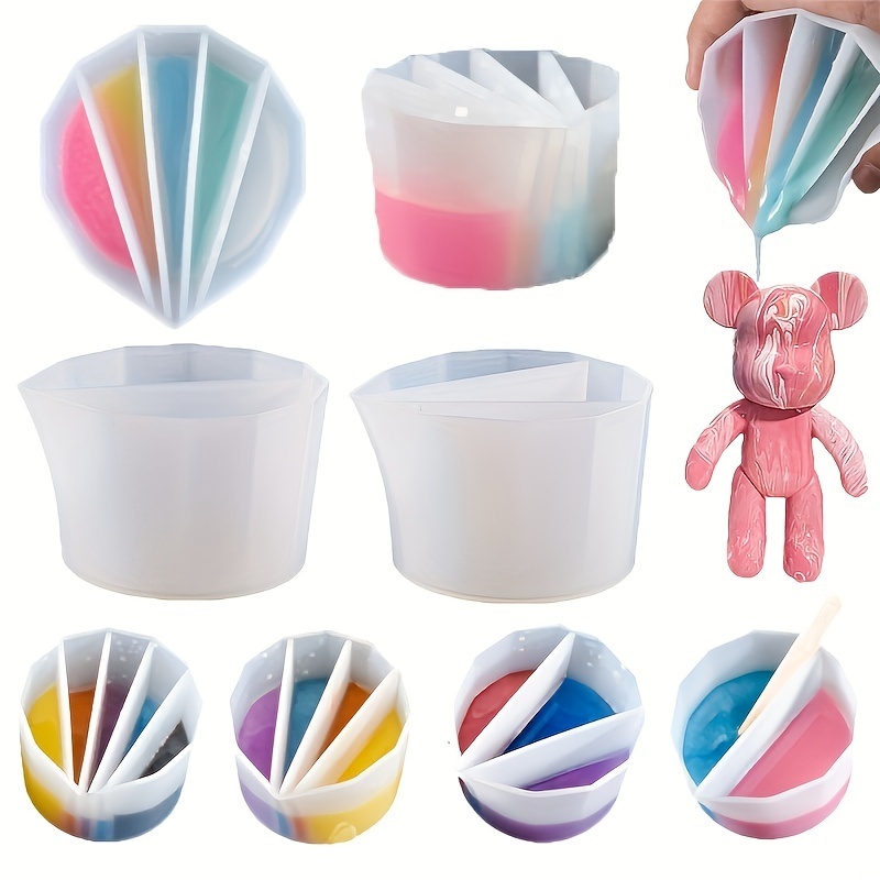 1pc Silicone Split Cup with Di - Resin Art Pouring recension och pris