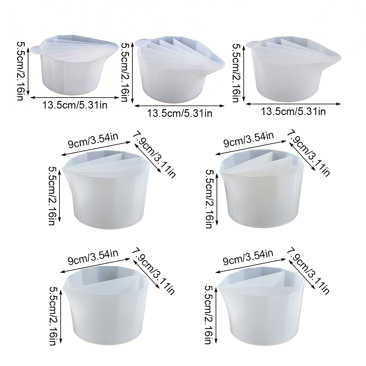 1pc Silicone Split Cup with Di - Resin Art Pouring recension och pris