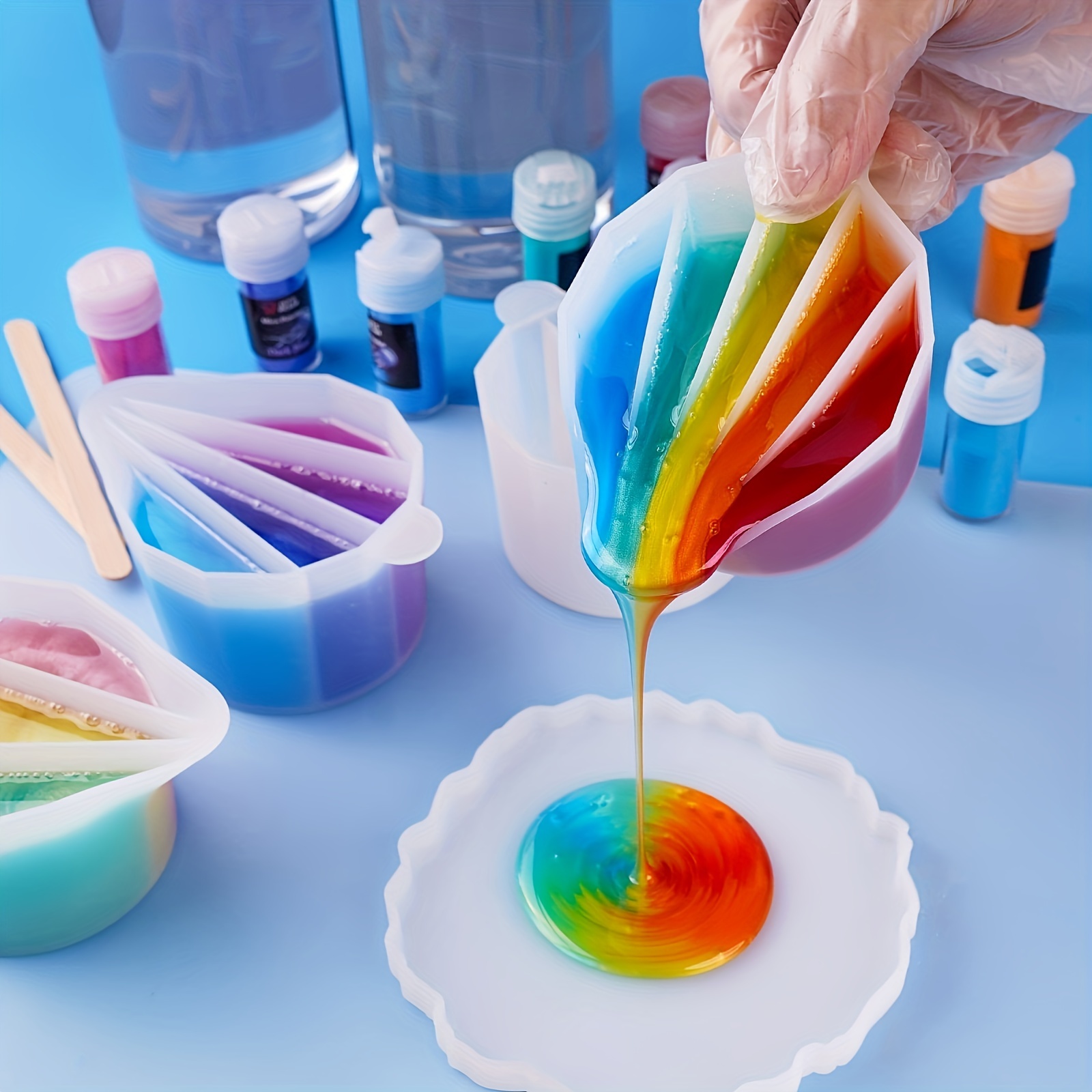 1pc Silicone Split Cup with Di - Resin Art Pouring recension och pris