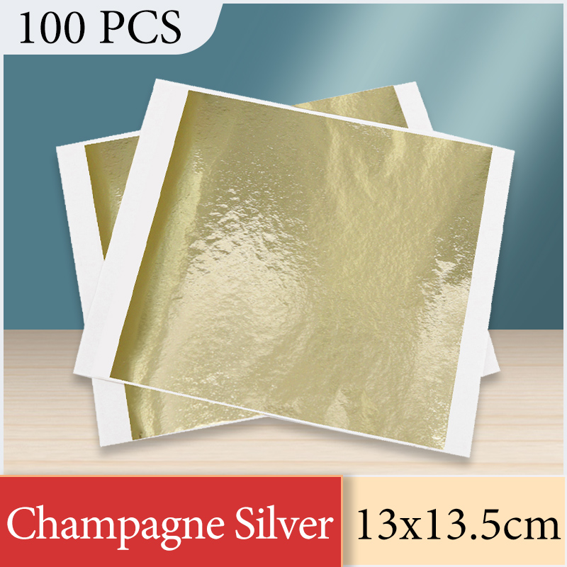 13x13.5cm Champagne Silver Foi - Gold Leaf Foil recension och pris
