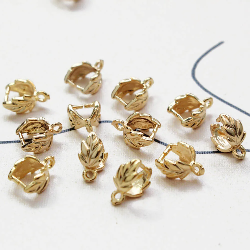 10PCS 18 K gold plated leaf sh - Gold Leaf Foil recension och pris