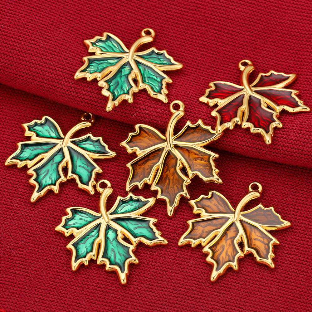 3PCS Stainless Steel Charms En - Gold Leaf Foil recension och pris