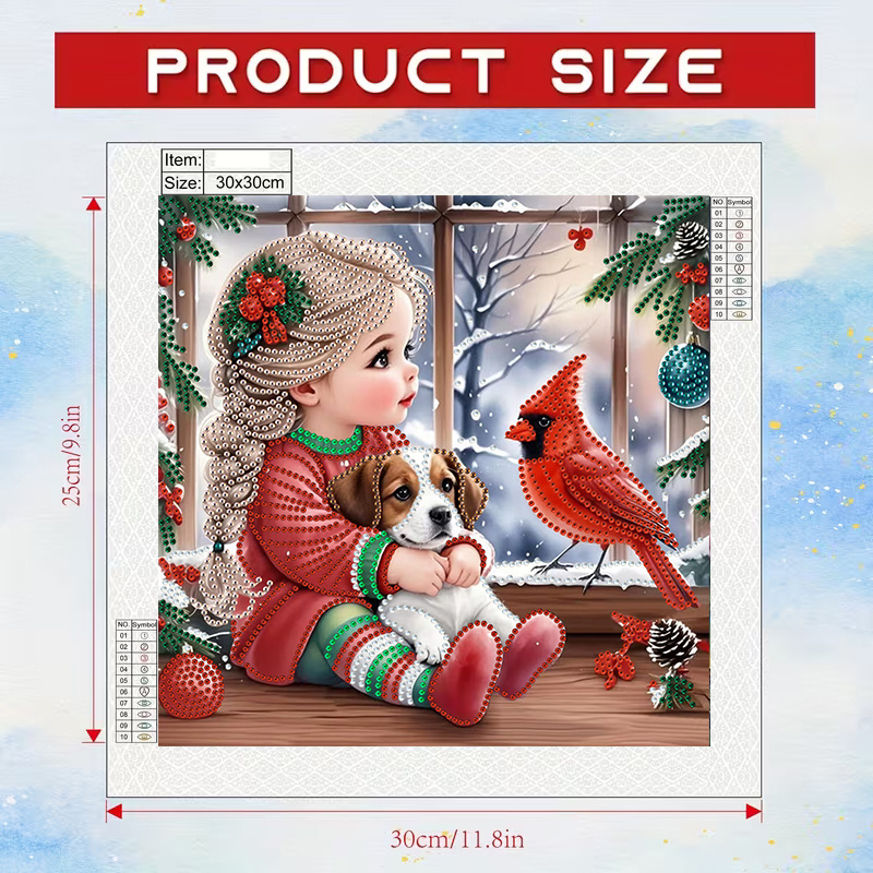 Winter Girl and Dog Diamond Pa - Resin Art Work recension och pris