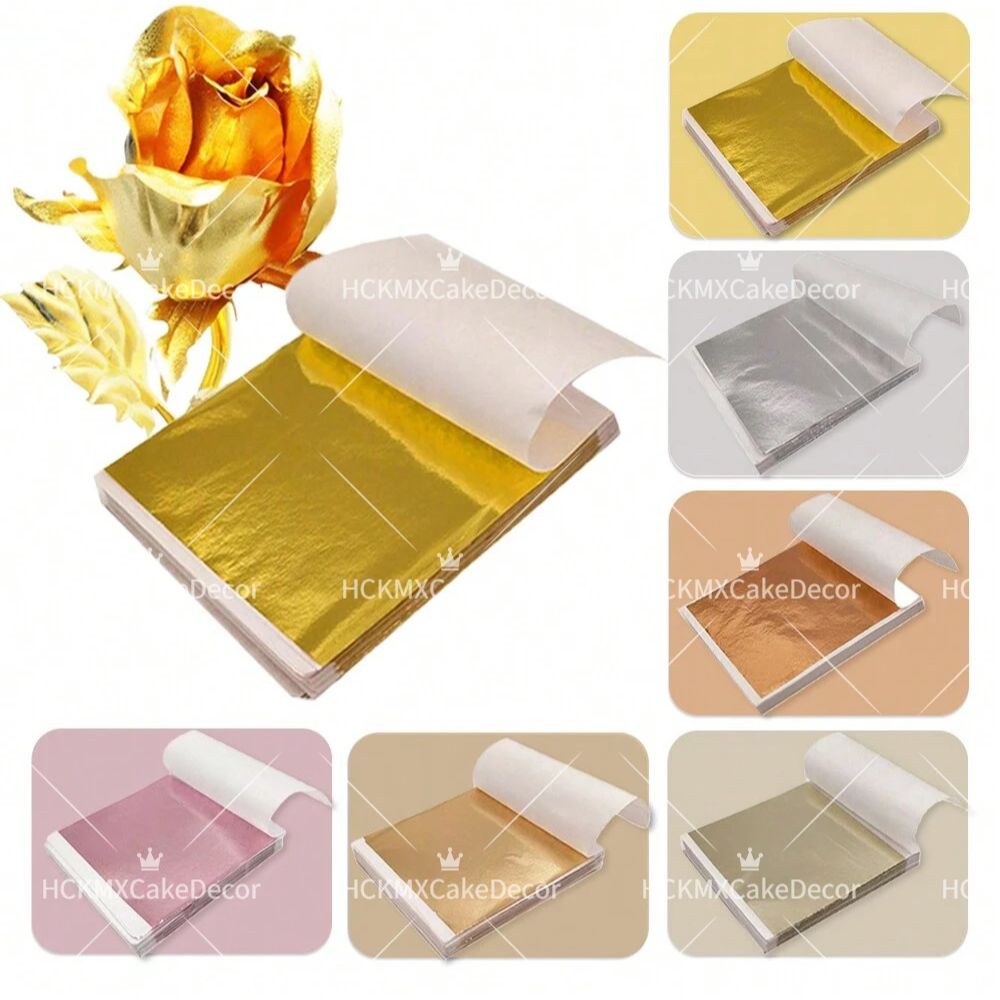 100pcs Imitation Gold Foil She - Gold Leaf Foil recension och pris