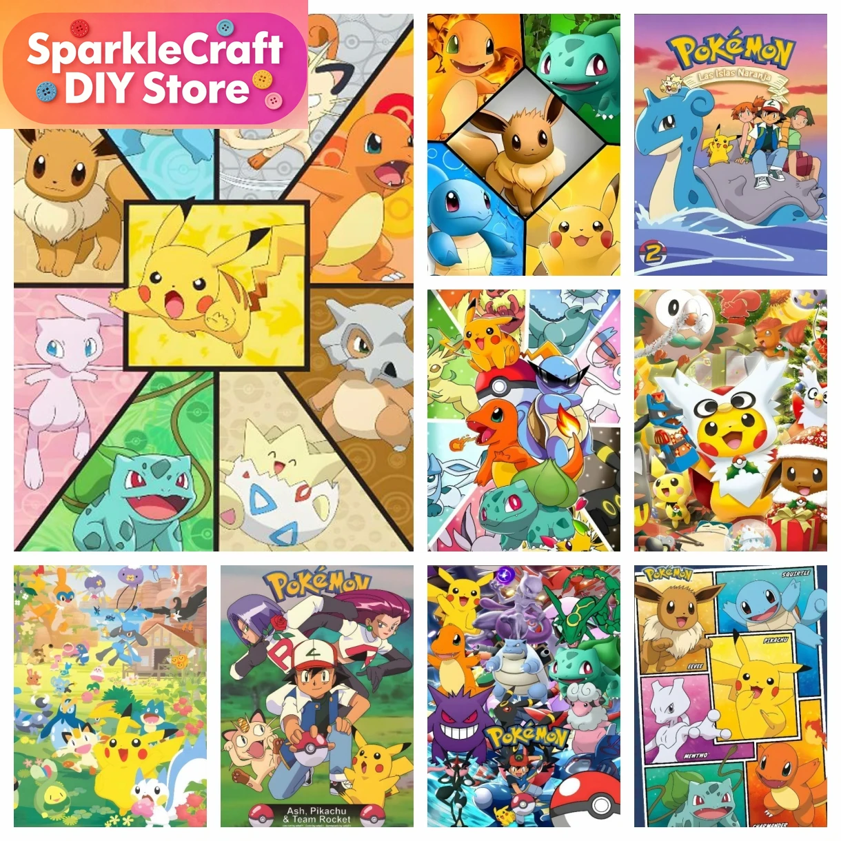 1pc frameless Cartoon Pokemon  - Resin Art Work recension och pris