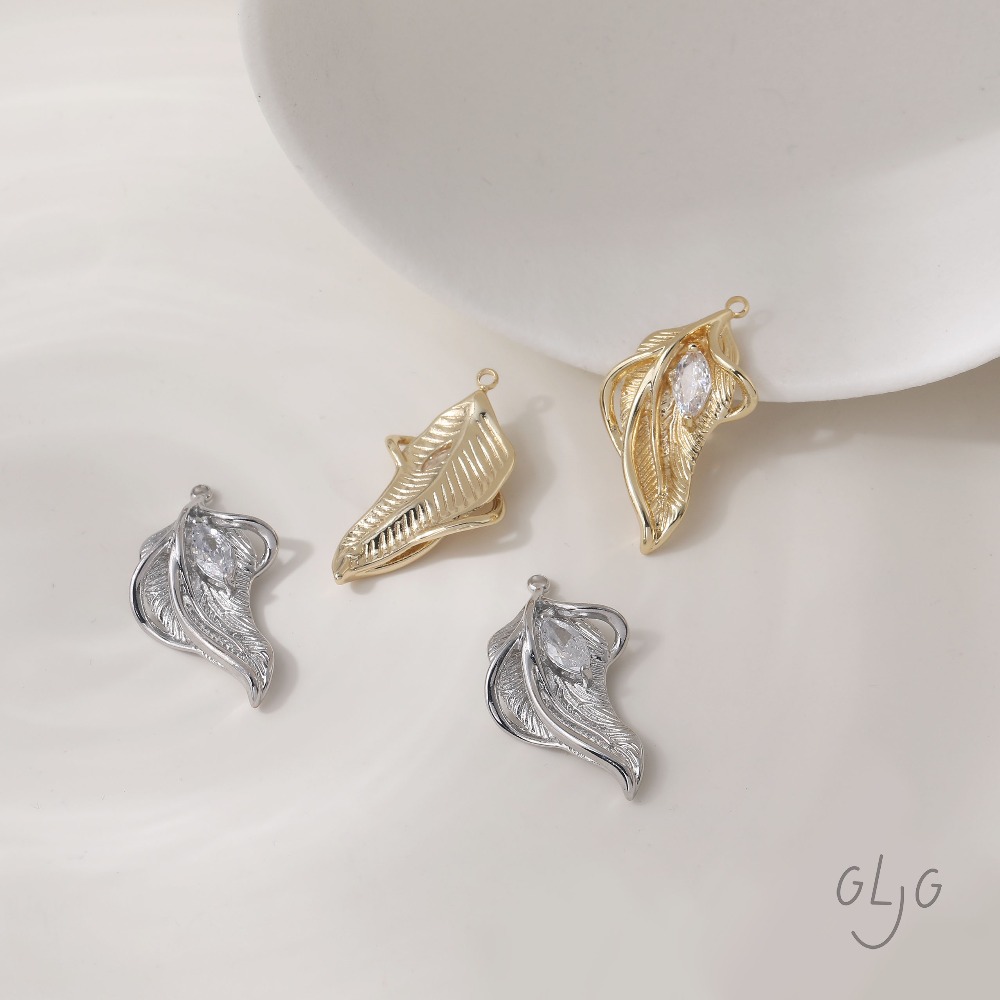 2PCS Leaf Charms for Jewelry F - Gold Leaf Foil recension och pris