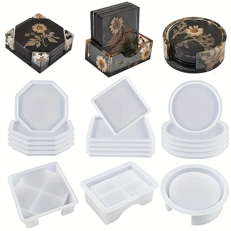 Coaster Resin Molds Set Includ - Resin Art Case recension och pris