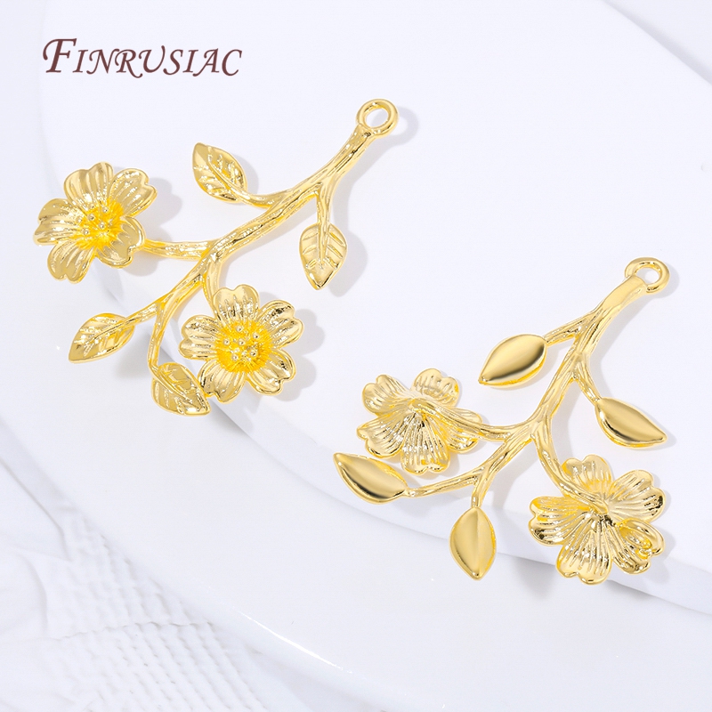18K Gold Plated Brass Flower & - Gold Leaf Foil recension och pris