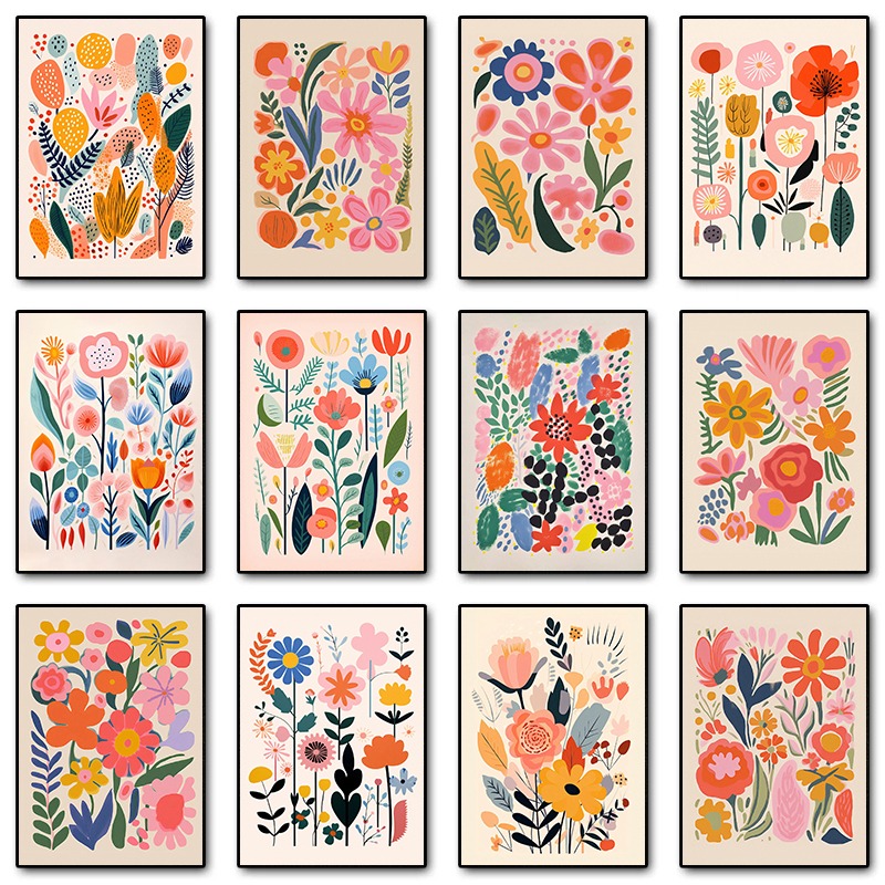 Vintage Mid Century Floral Ill - Resin Art With Flowers recension och pris