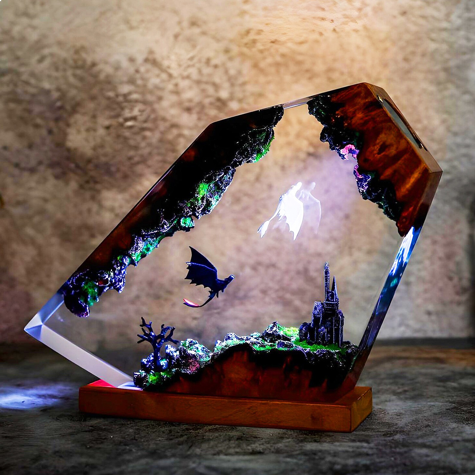 Creative Resin Night Light Bed - Resin Art Lamp recension och pris